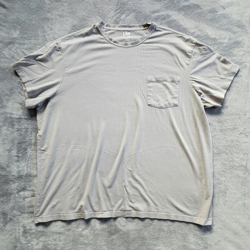 Lee Men's Casual Gray Short Sleeve Pocket Tee